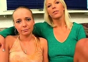 German Mother Daughter On The Couch