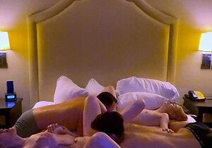 Coed amateur teens group sex in dorm room