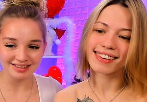 Party teens fingering and licking