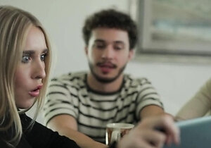 Stepmom saw stepson and his girl shooting porn