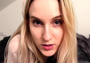 Blonde teen climaxes fingering and using toy in hd