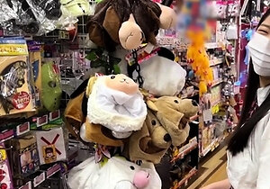 Horny japanese teen satomi stuffs herself with toy