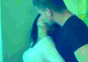 Small titted brunette teen fingering on the bed