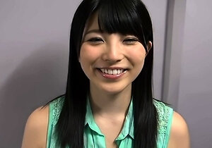 Lovely Japanese teen gives a hot oral service in pov