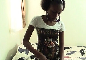 African teen enjoys rough pussy fucking