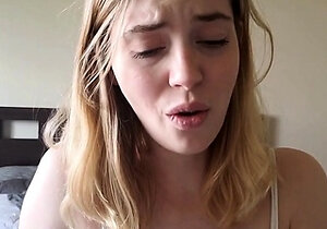 Inocent teen makes fun of small cock