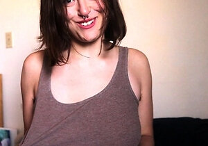 Big boob brunette masturbates on webcam