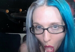 Sweet beauty masturbating on webcam close up