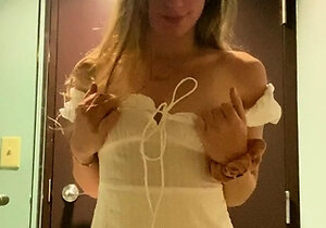 Petite small tit babe with perfect pussy masturbates