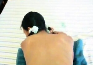 asian girl in pigtails assfucked by big black cock