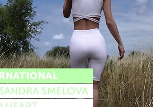 Hot Russian felt lively and free outside