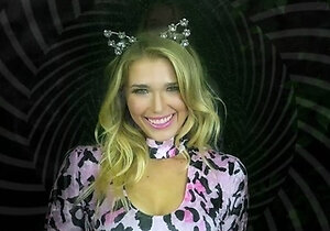 Tiny blonde teen porks her pussy with toys