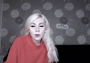 Young blonde teen strips and toys with her cunt online