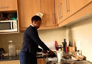 Well dressed black teen mouth fucked