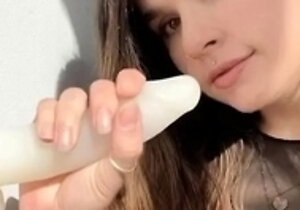 Small titted babe toys her pussy on webcam