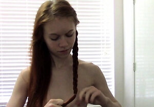 Beauty small tit amateur teen masturbating her shaved pussy