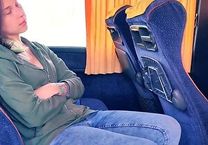 Public Bus Blowjob by a Teen Amateur Babe