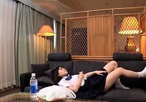 Adorable Japanese teen Izumi Koizumis pussy toyed until