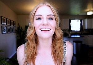 Petite amateur redheaded teen pisses and sucks cock