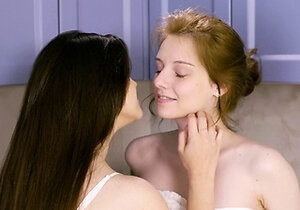 Party teens fingering and licking