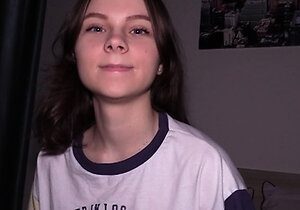 Cute teen blowjob and hard doggystyle fuck