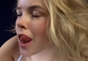 Curly Blonde Teen Records Solo Dildo Masturbation More at