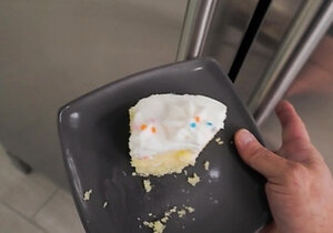 Stepsister gave pussy for stepbros bday