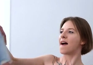 Small titted babe gives awesome blowjob