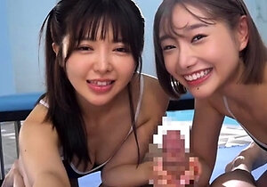 Japanese teen handjob in bus full of people