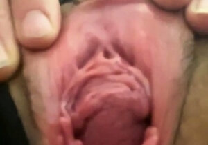 Close up teen pussy gaping action