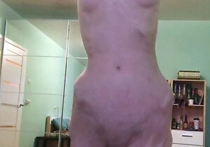 Petite small tit babe with perfect pussy masturbates