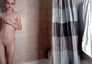 Beauty small tit amateur teen masturbating her shaved pussy