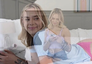 Teen stepsis giving a perfect blowjob