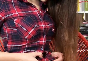 Amateur redhead mom in heels real solo