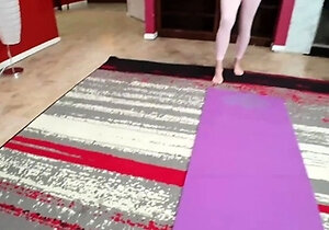 wet spot coming through my sis' yoga pants