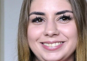 Small titted brunette amateur anal nailed at home