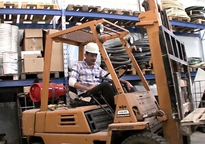 Threesome On Forklift