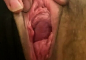 Close up teen pussy gaping action