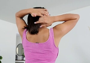 Teen is scared of spiders but loves cock