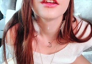 Webcam Teen masturbates and pretends you came in her mouth