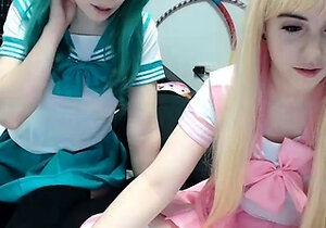 Very Hot Amateur French Teen couple tit fuck on Webcam