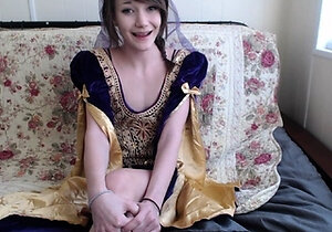 Small titted babe toys her pussy on webcam