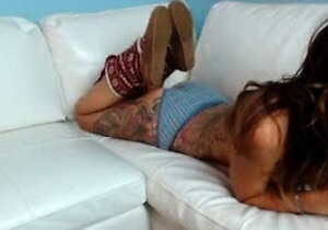 Big boob brunette masturbates on webcam