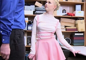 Cute and skinny blonde thief slut fucked