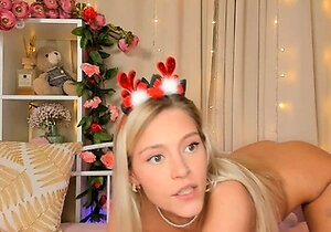 Naughty blonde teen girl loves to use her toy