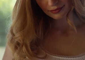 Curvy redhead teen posing totally naked