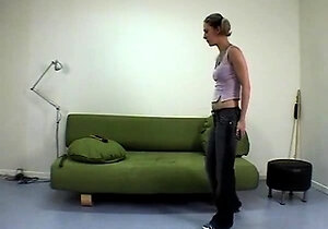 Slit rubbing brunette amateur teen