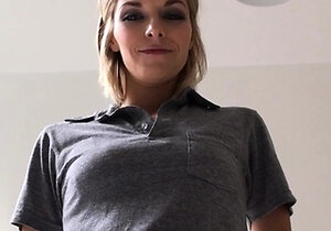 Blonde teen climaxes fingering and using toy in hd