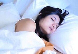 Petite Thai teen wakes up and fucks BWC