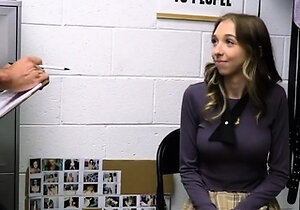 Pumping hot brunette suspect from behind